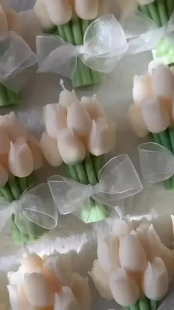 Not flowers… candles in bloom 🌷🕯️