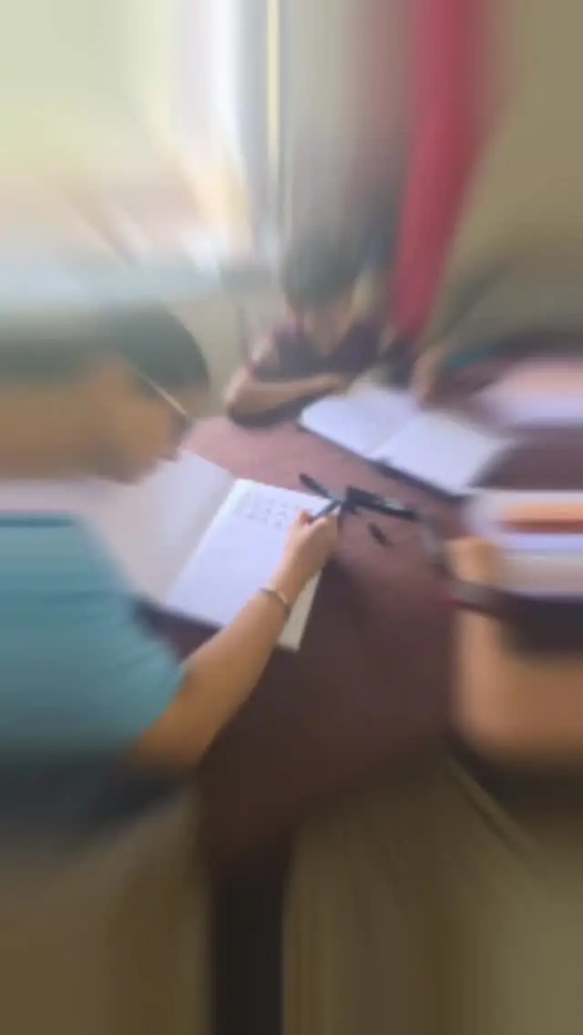 Mother & son calligraphy